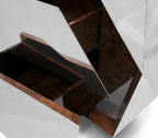 Luxury Diamond Sideboard Cabinet with Faceted Design & Hidden Storage