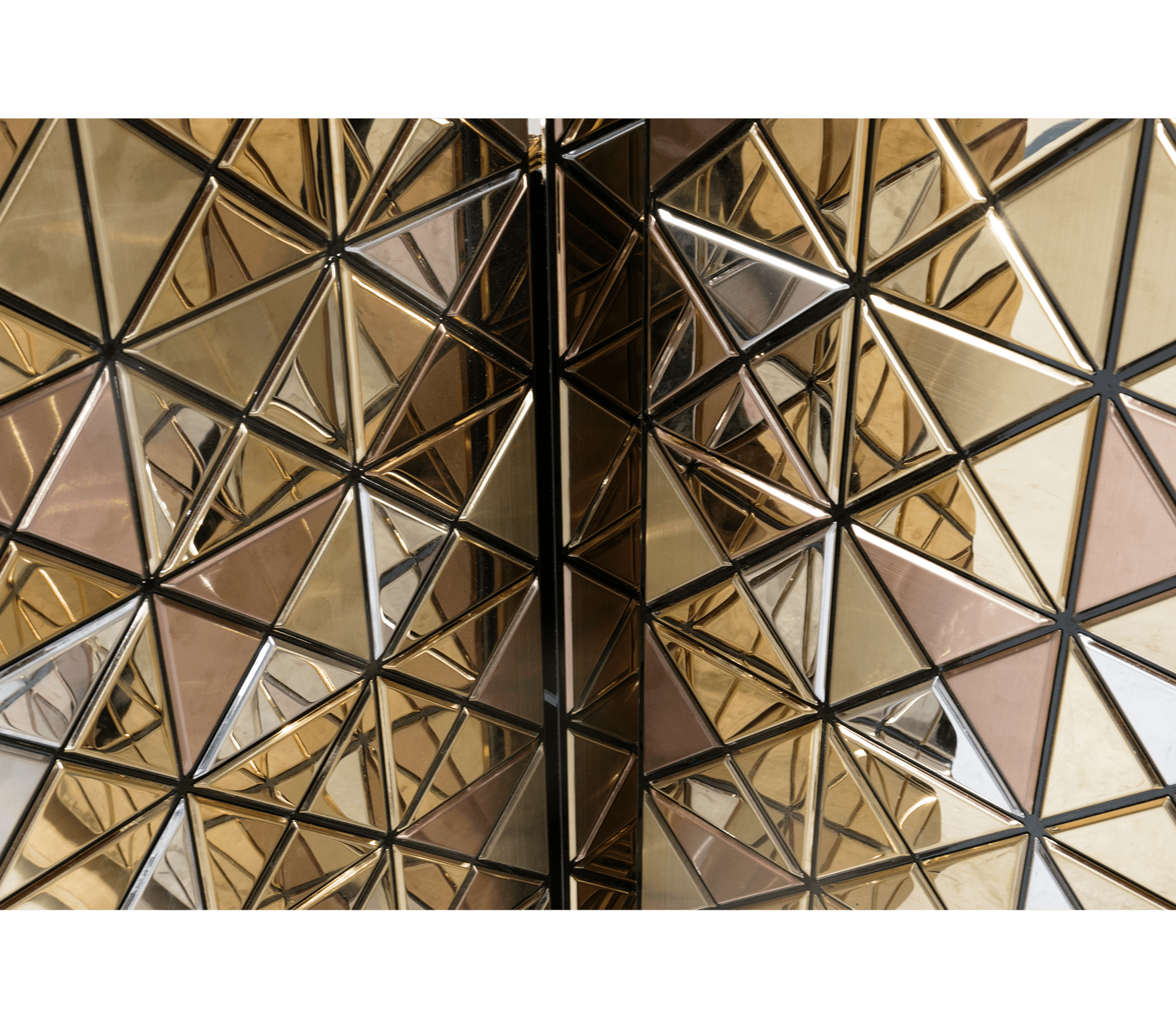Luxury Anodized Metal Sideboard Cabinet with Pixel-Inspired Design & Hidden Storage