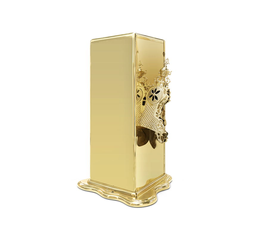 Luxury Dalí-Inspired Watch Winder Box with Surreal Sculptural Design & Gold-Plated Art Finish