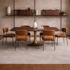 Billie Antiqued Iron Frame Dining Chair with Performance Fabric Cushion Modern Living Room Chairs