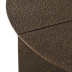 Bowie Couchtisch mit gehämmertem Couch-Zentral-Teetisch aus Aluminiumguss in Antikbronze
