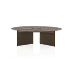 Bowie Couchtisch mit gehämmertem Couch-Zentral-Teetisch aus Aluminiumguss in Antikbronze