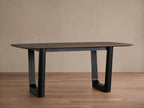 Saint Germain Wood Rectangle Dining Table with Solid Oak Top Rennes Base