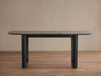 Saint Germain Stone Dining Table with Natural Marble Top Wood Rennes Metal Base