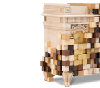 Luxury Mirrored Sideboard Buffet Cabinet with Gold Accents & Modern Storage