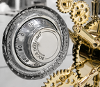 Luxury Portable Jewelry Safe with Secret Dial Lock & Gold-Plated Brass Gear Design