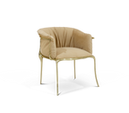 Luxury Surrealist Armchair with Gold-Plated Brass Frame, Velvet Seat & Sculptural Design