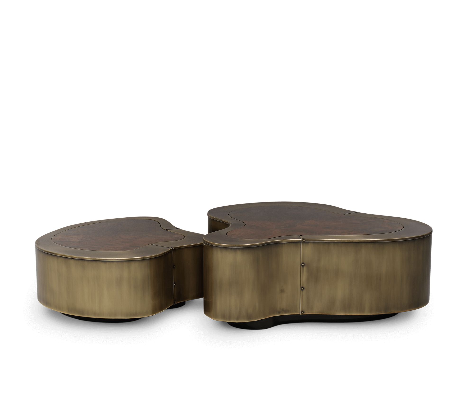 Luxury Hammered Brass Coffee Table with Wave Sculptural Design & Artisan Craftsmanship