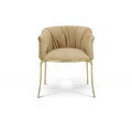 Luxury Surrealist Armchair with Gold-Plated Brass Frame, Velvet Seat & Sculptural Design