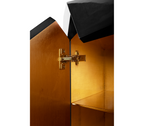 Luxury Diamond-Inspired Sideboard Cabinet with Black Gold Finish & Hidden Storage