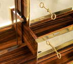 Luxury Collectible Vault Safe with Gold-Plated Finish & Secret Dial Lock System