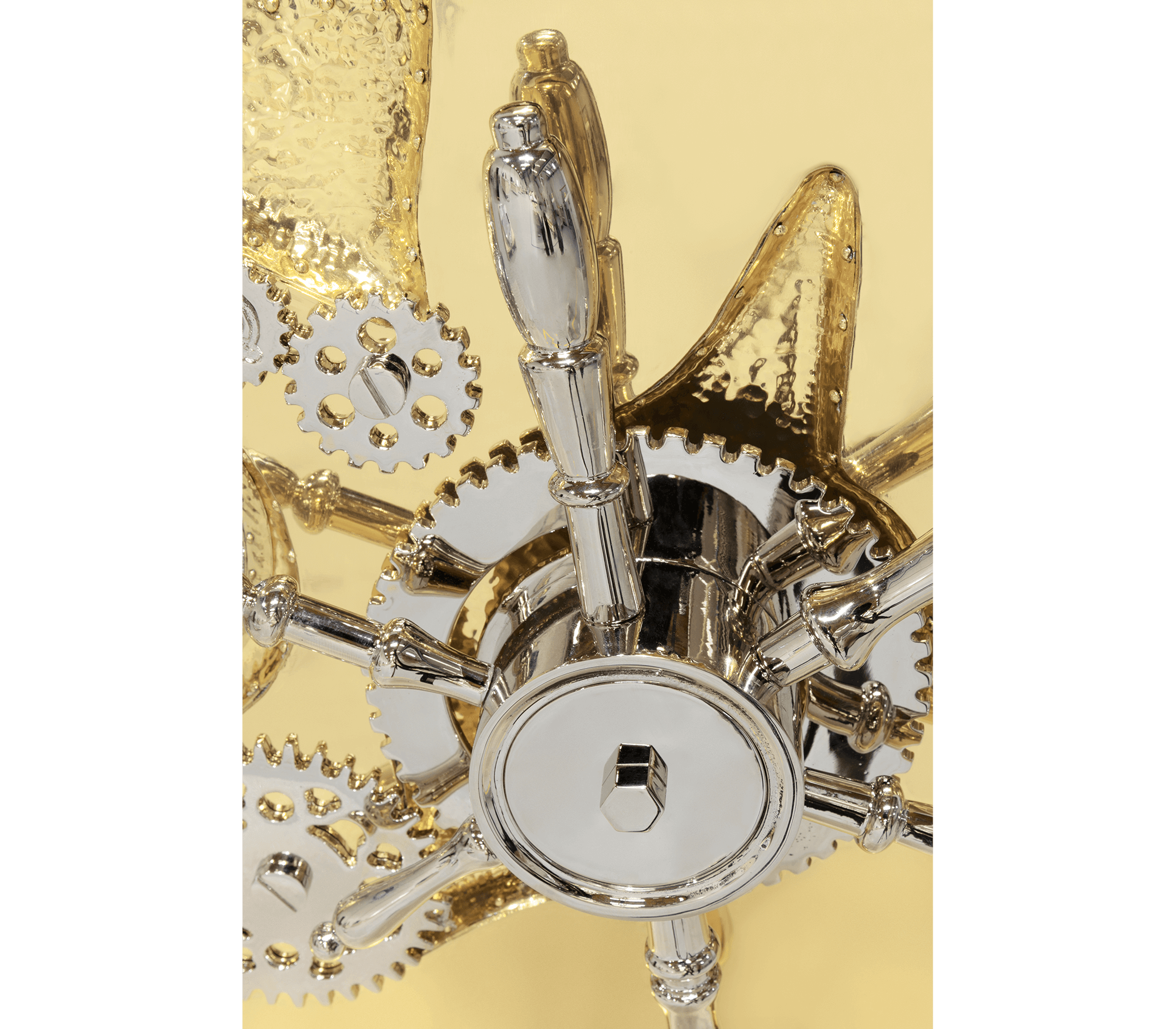 Luxury Portable Jewelry Safe with Secret Dial Lock & Gold-Plated Brass Gear Design