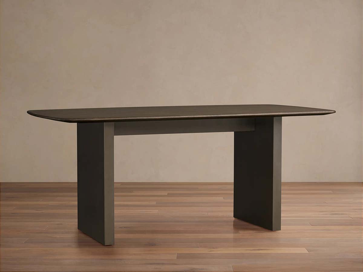 Saint Germain Rectangle Wood Dining Table with Solid Oak Top Wood Clement Base