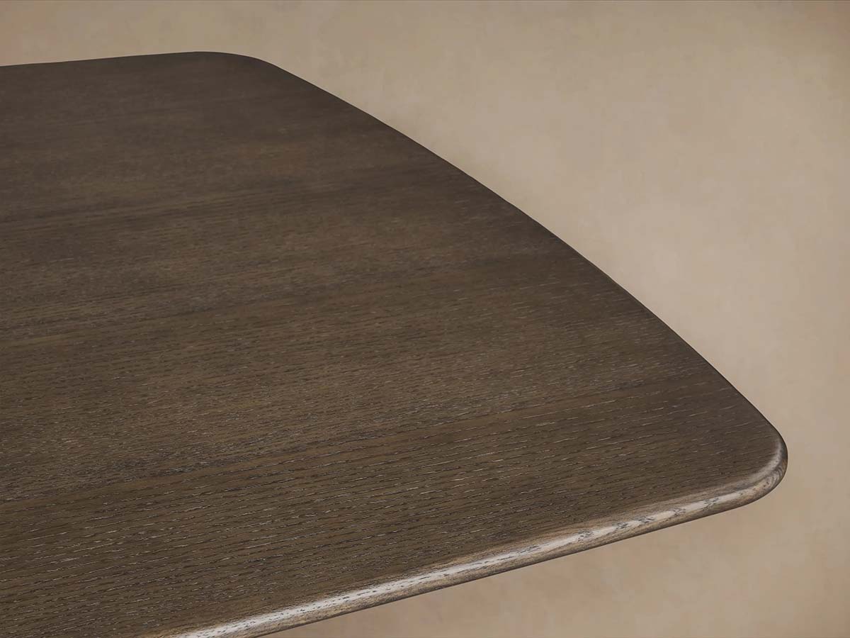 Saint Germain Rectangle Wood Dining Table with Solid Oak Top Wood Clement Base