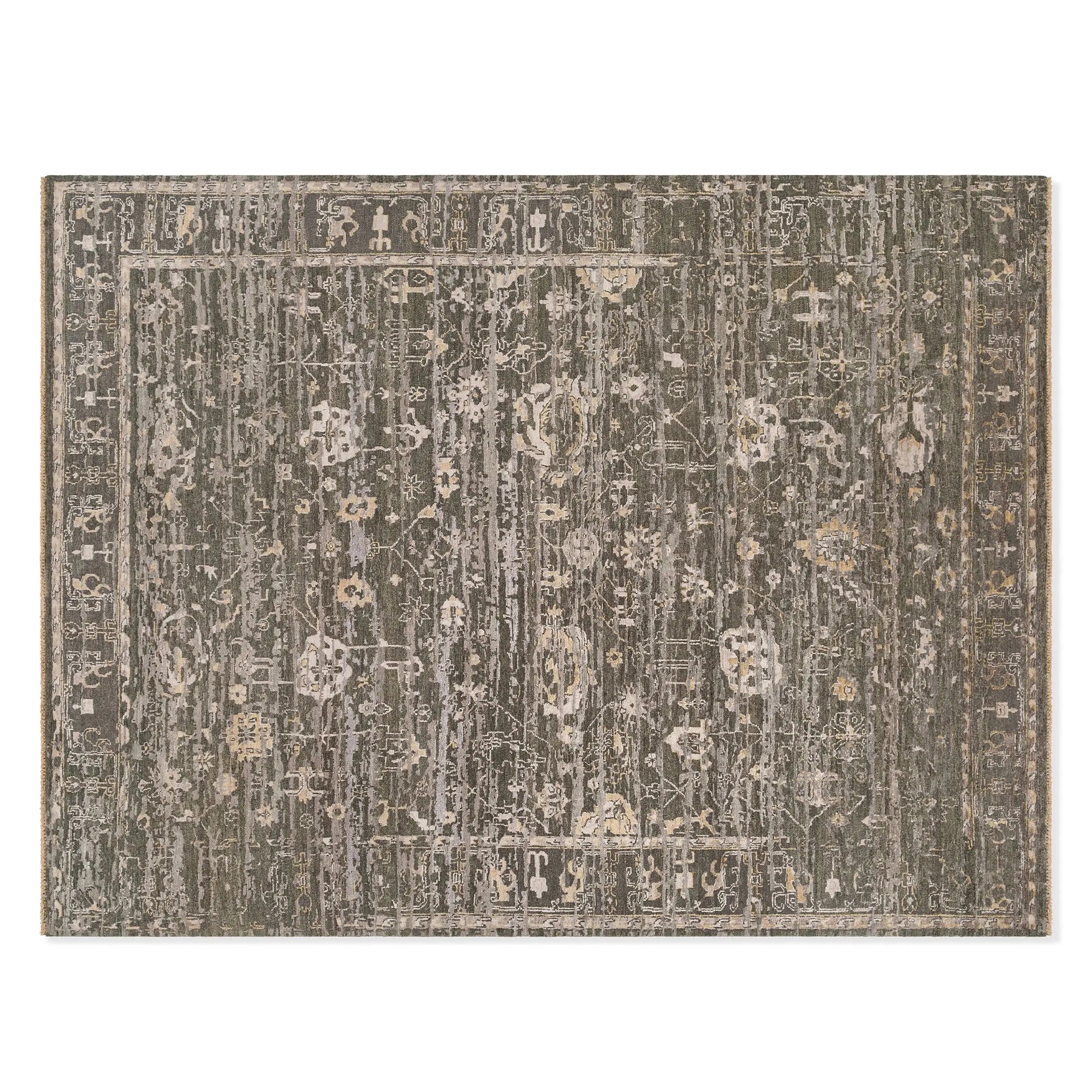 Connor Hand-Knotted Wool Rug Modern Interpretation of Traditional Oushak/Persian Style Carpet
