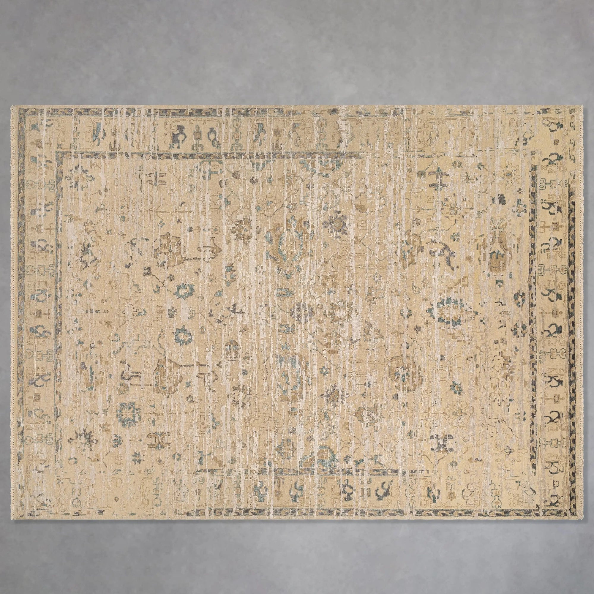Connor Hand-Knotted Wool Rug Modern Interpretation of Traditional Oushak/Persian Style Carpet