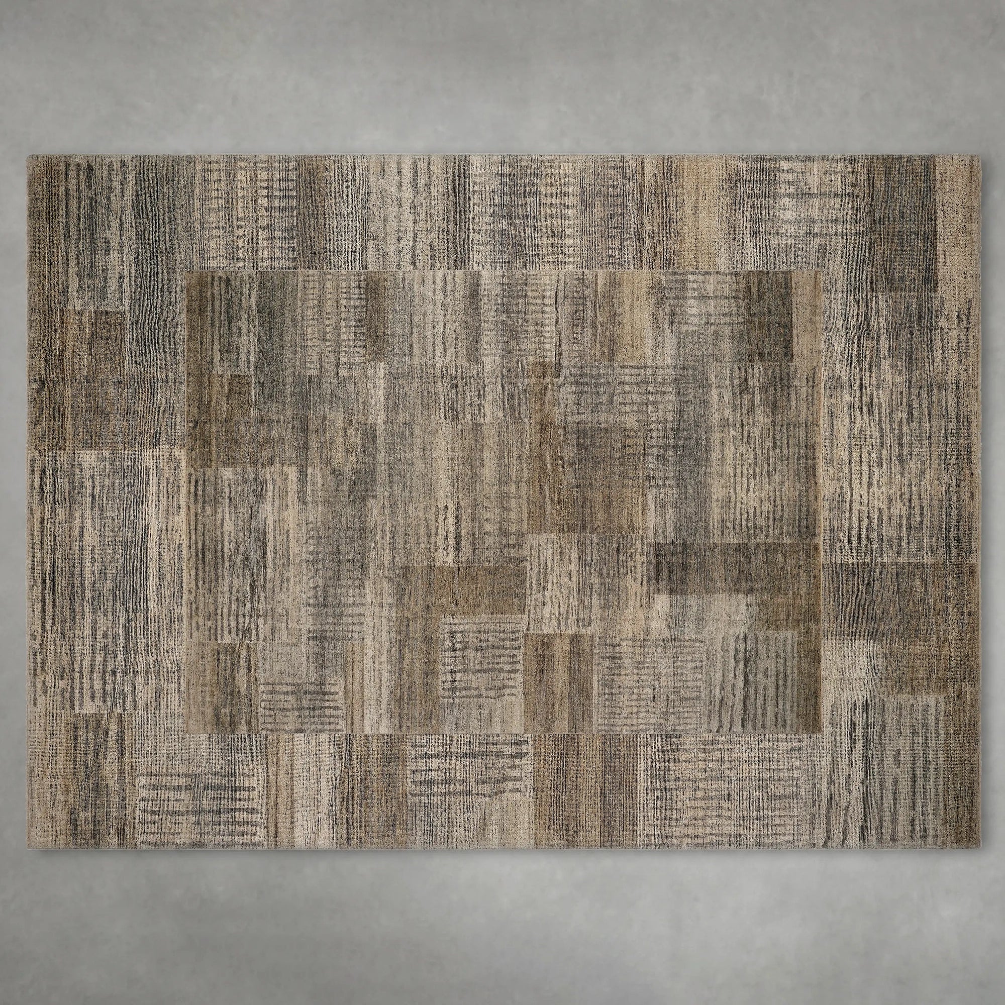 Natasha Hand-Knotted Wool Rug Minimalist Art Style Carpet