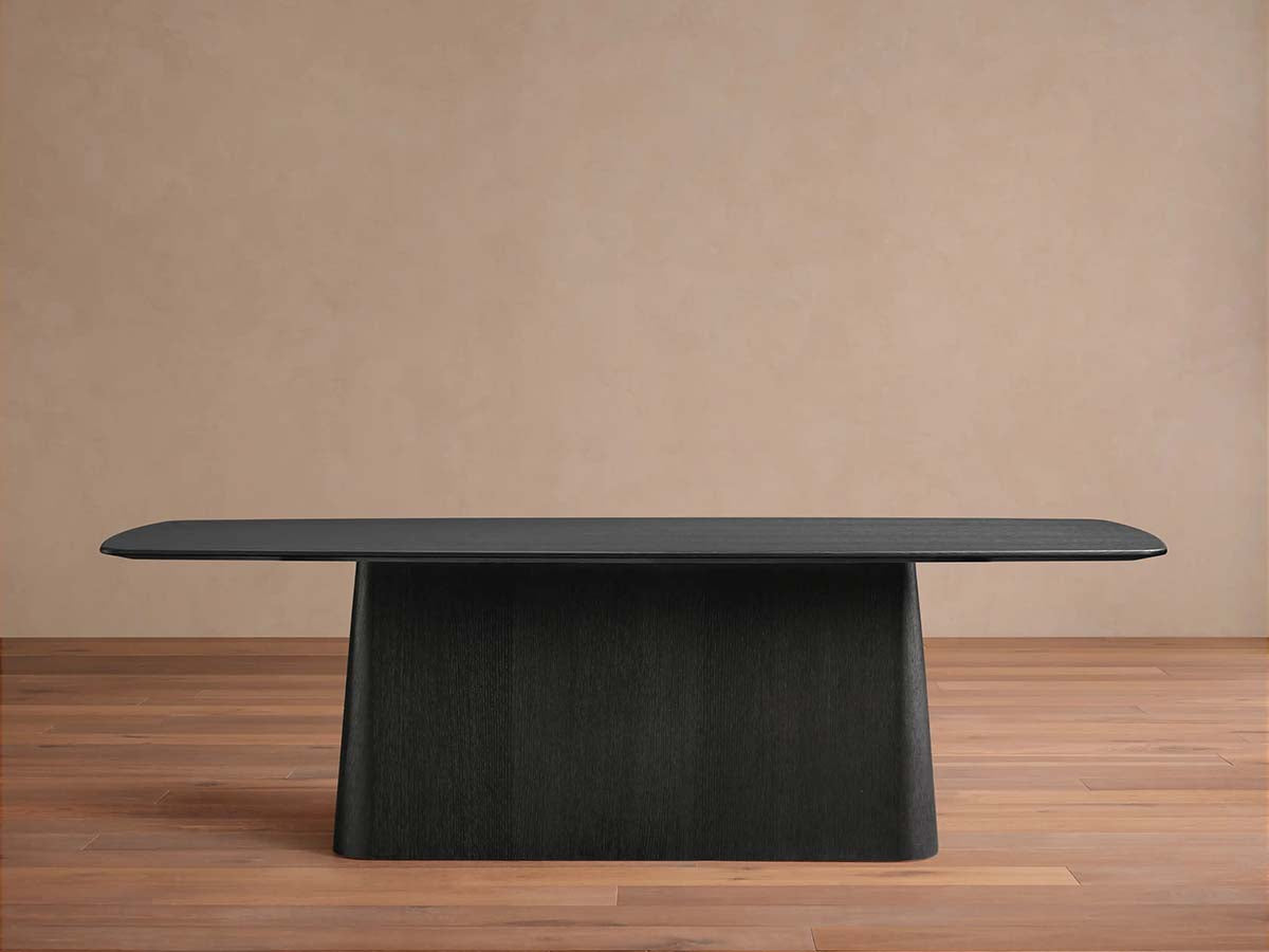 Saint Germain Wood Dining Table with Solid Oak Wood Top & Toulouse Base