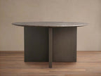 Saint Germain Round Marble Stone Dining Table with Clement Base