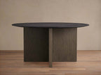 Saint Germain Round Wood Dining Table with Solid Oak Wood & Clement Base