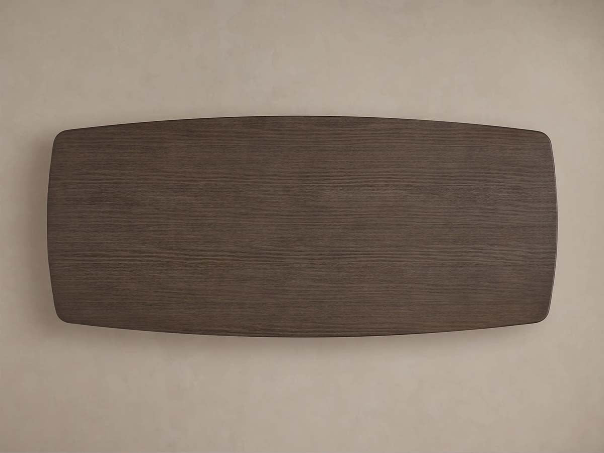 Saint Germain Wood Dining Table with Solid Oak Wood Top & Toulouse Base