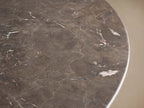 Saint Germain Round Marble Stone Dining Table with Clement Base