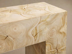 Kalmar Teak Heartwood Entrance Console Table Natural Style Hand-pieced Wood Hallway Entryway Table