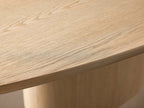 Perth Oval Esstisch aus massiver rumänischer Eiche, handgeschnitzt, moderner Stil