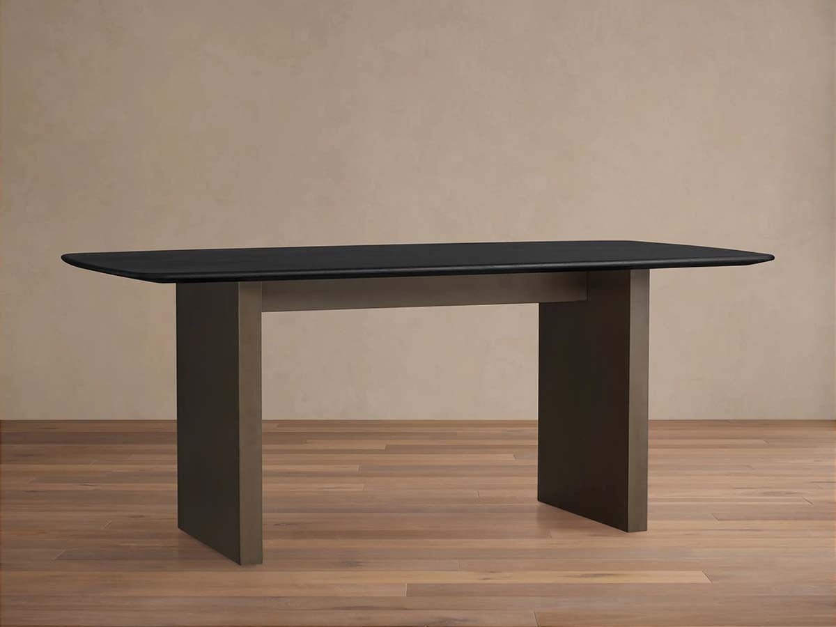 Saint Germain Rectangle Wood Dining Table with Solid Oak Top Wood Clement Base