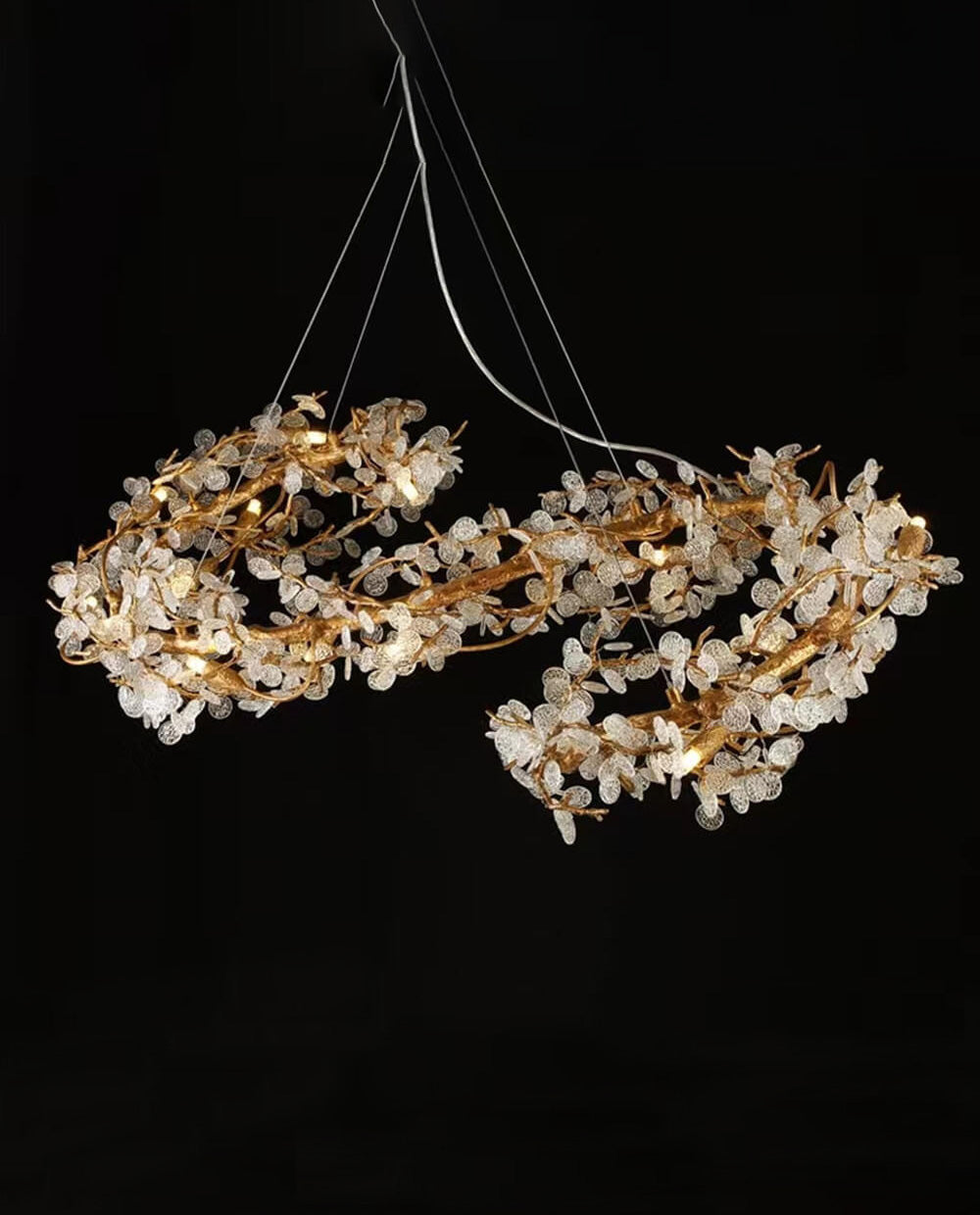 48-63 Inch S-shaped Creative Chandelier Modern Chandelier for Living Room