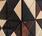 Luxury Anodized Metal Sideboard Cabinet with Pixel-Inspired Design & Hidden Storage