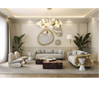 Luxury Black & White Coffee Table with Sculptural Design & High Gloss Finish