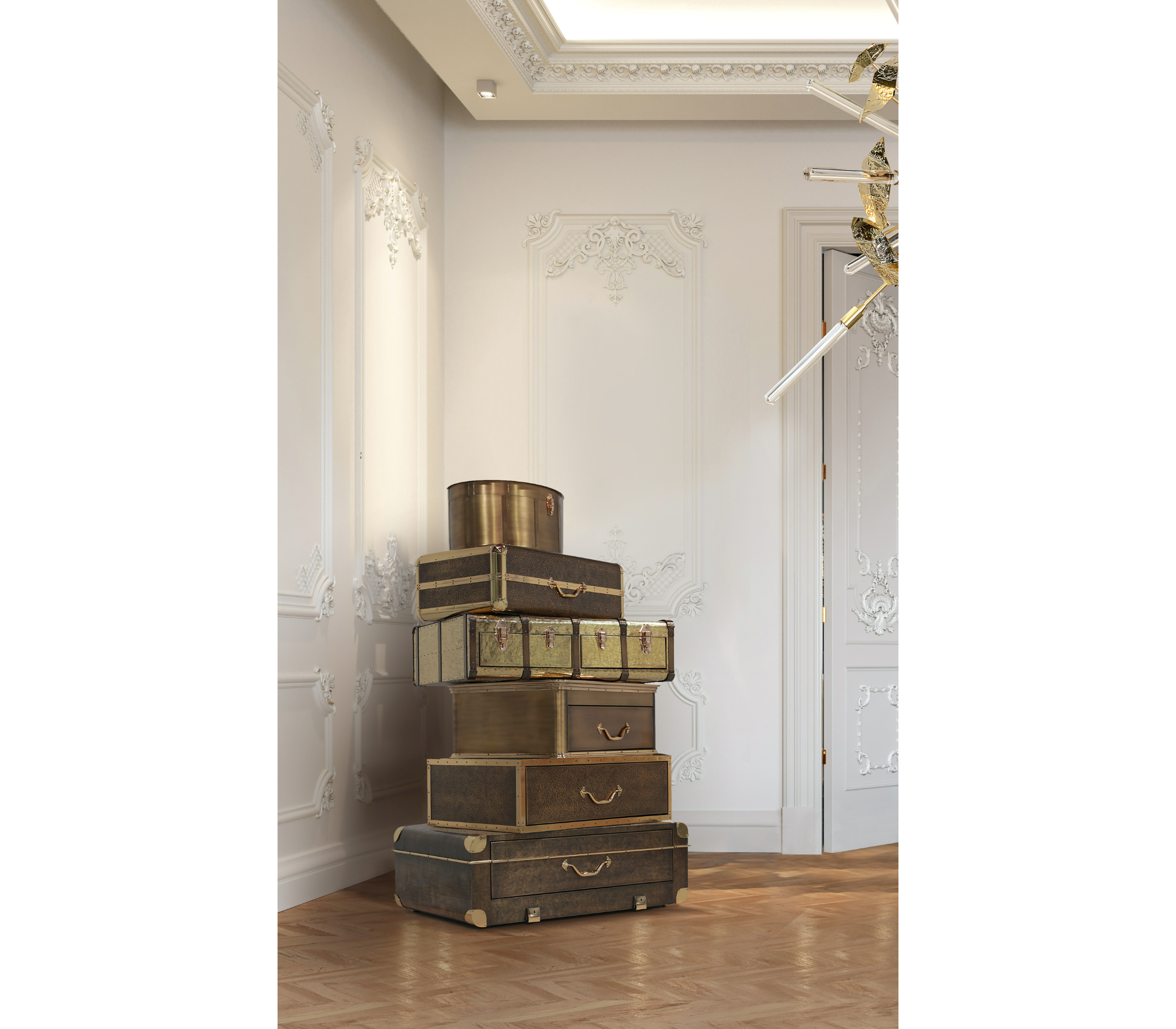 Luxury Champagne Gold Vault Safe with High-Security Storage & Elegant Designer Finish