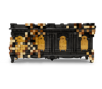 Luxury Mirrored Sideboard Buffet Cabinet with Gold Accents & Modern Storage