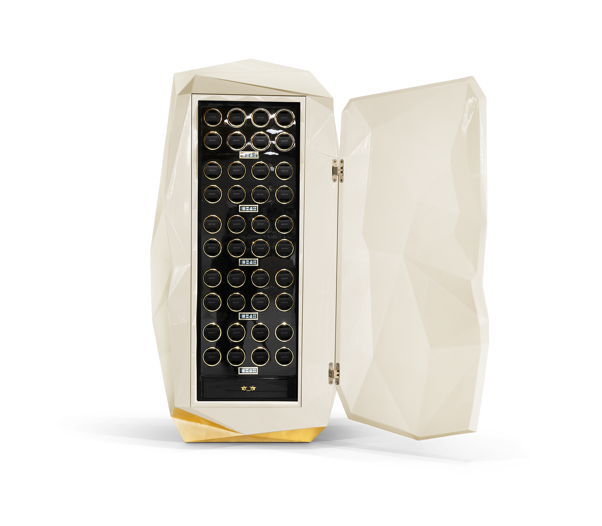 Luxury Diamond Floor Safe with Hidden Watch Winder & Certified High-Security Storage System