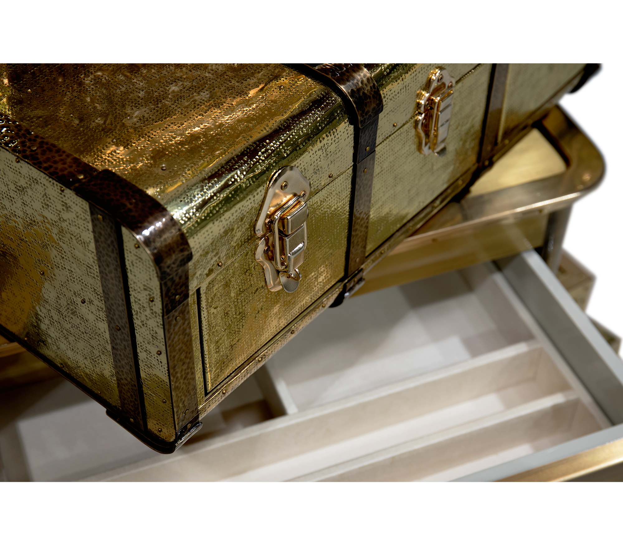 Luxury Champagne Gold Vault Safe with High-Security Storage & Elegant Designer Finish