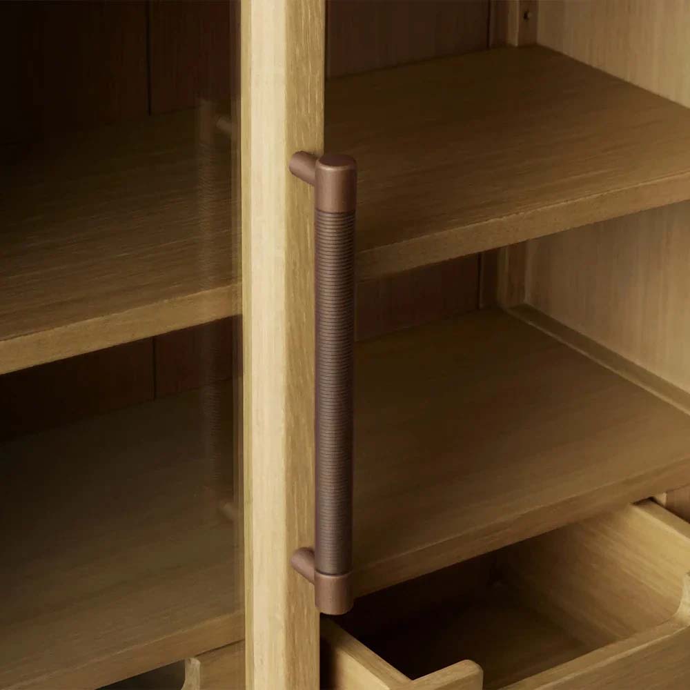 Hattie Wall Mounted Storage Cabinet Wood Arched Drawers Cabinet with Medi Century Style