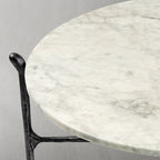 Thaddeus Metal Round Horn Marble Coffee Table & Side Table Hand-Forged Living Sofa Center Tea Table End Tables