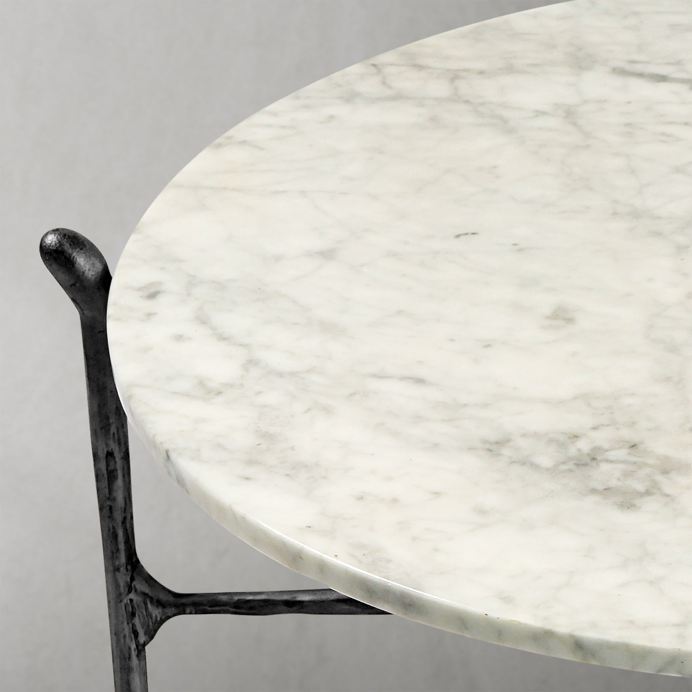 Thaddeus Metal Round Horn Marble Coffee Table & Side Table Hand-Forged Living Sofa Center Tea Table End Tables