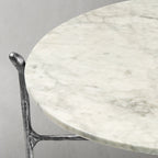 Thaddeus Metal Round Horn Marble Coffee Table & Side Table Hand-Forged Living Sofa Center Tea Table End Tables