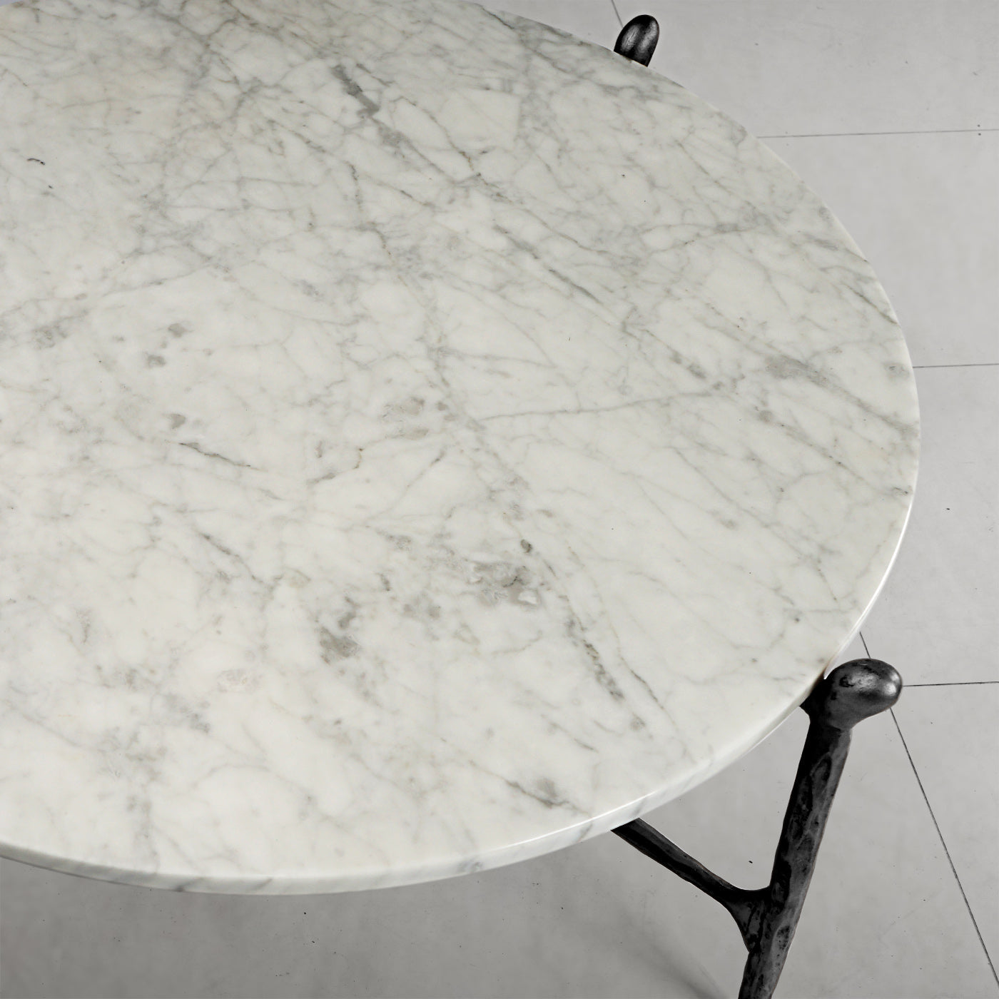 Thaddeus Metal Round Horn Marble Coffee Table & Side Table Hand-Forged Living Sofa Center Tea Table End Tables