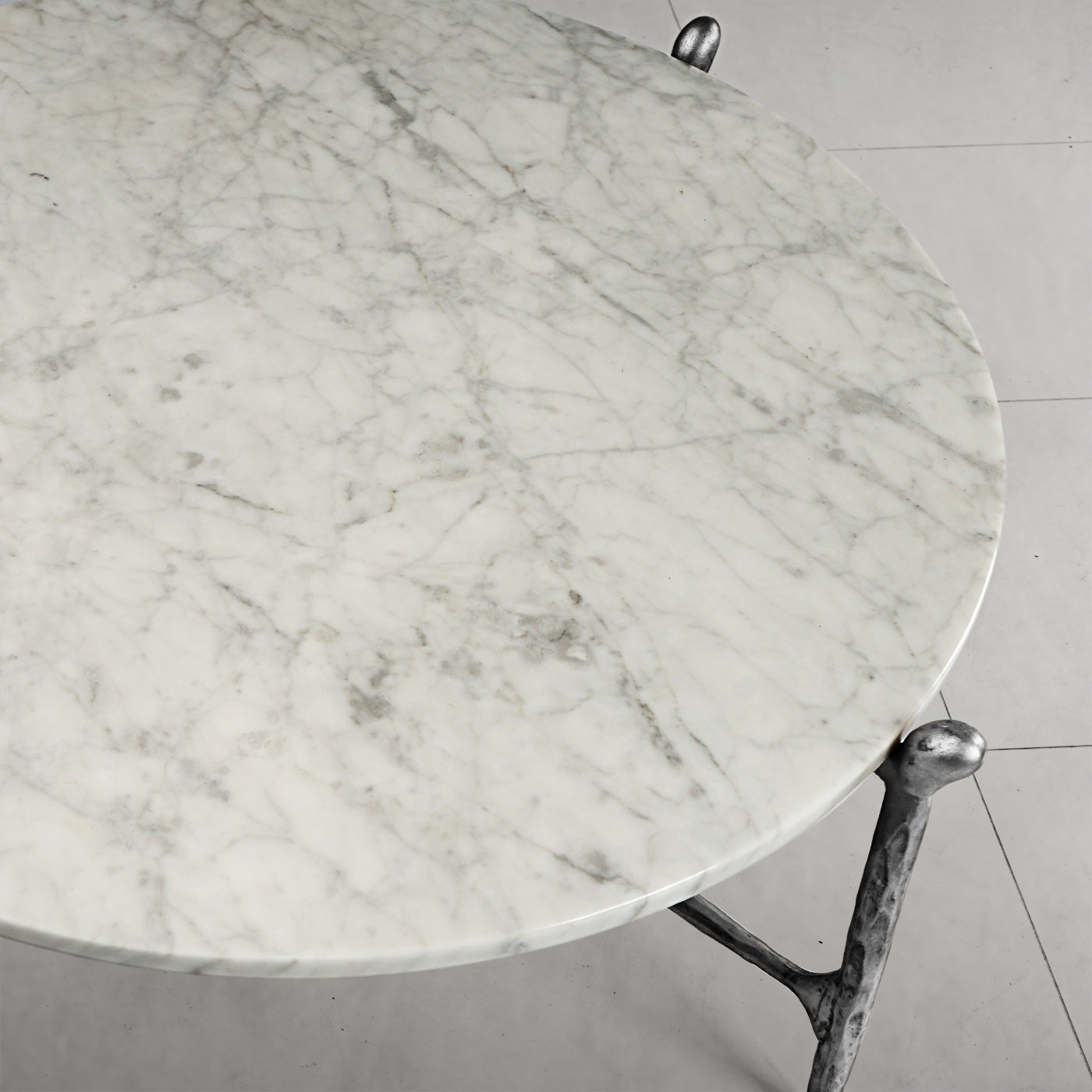 Thaddeus Metal Round Horn Marble Coffee Table & Side Table Hand-Forged Living Sofa Center Tea Table End Tables