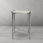Thaddeus Metal Round Horn Marble Coffee Table & Side Table Hand-Forged Living Sofa Center Tea Table End Tables