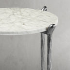 Thaddeus Metal Round Horn Marble Coffee Table & Side Table Hand-Forged Living Sofa Center Tea Table End Tables