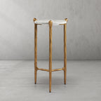 Thaddeus Metal Round Horn Marble Coffee Table & Side Table Hand-Forged Living Sofa Center Tea Table End Tables