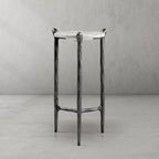 Thaddeus Metal Round Horn Marble Coffee Table & Side Table Hand-Forged Living Sofa Center Tea Table End Tables