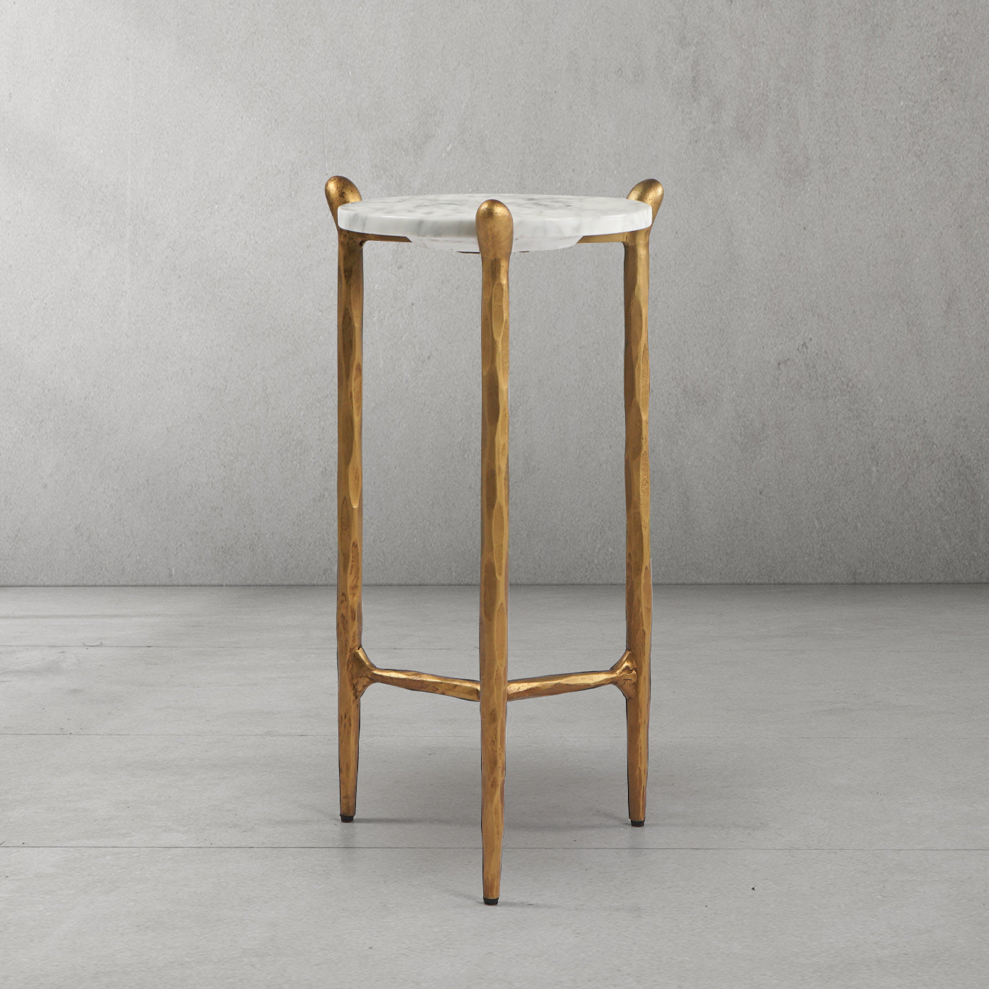 Thaddeus Metal Round Horn Marble Coffee Table & Side Table Hand-Forged Living Sofa Center Tea Table End Tables