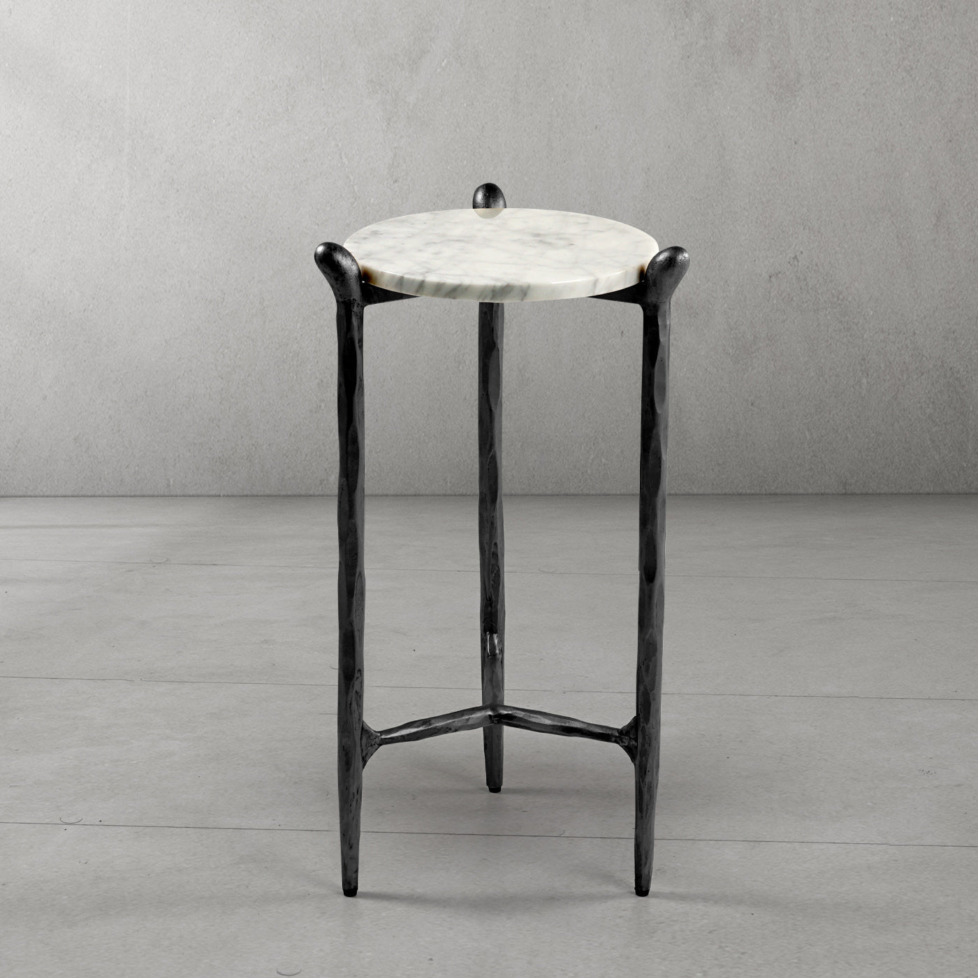Thaddeus Metal Round Horn Marble Coffee Table & Side Table Hand-Forged Living Sofa Center Tea Table End Tables