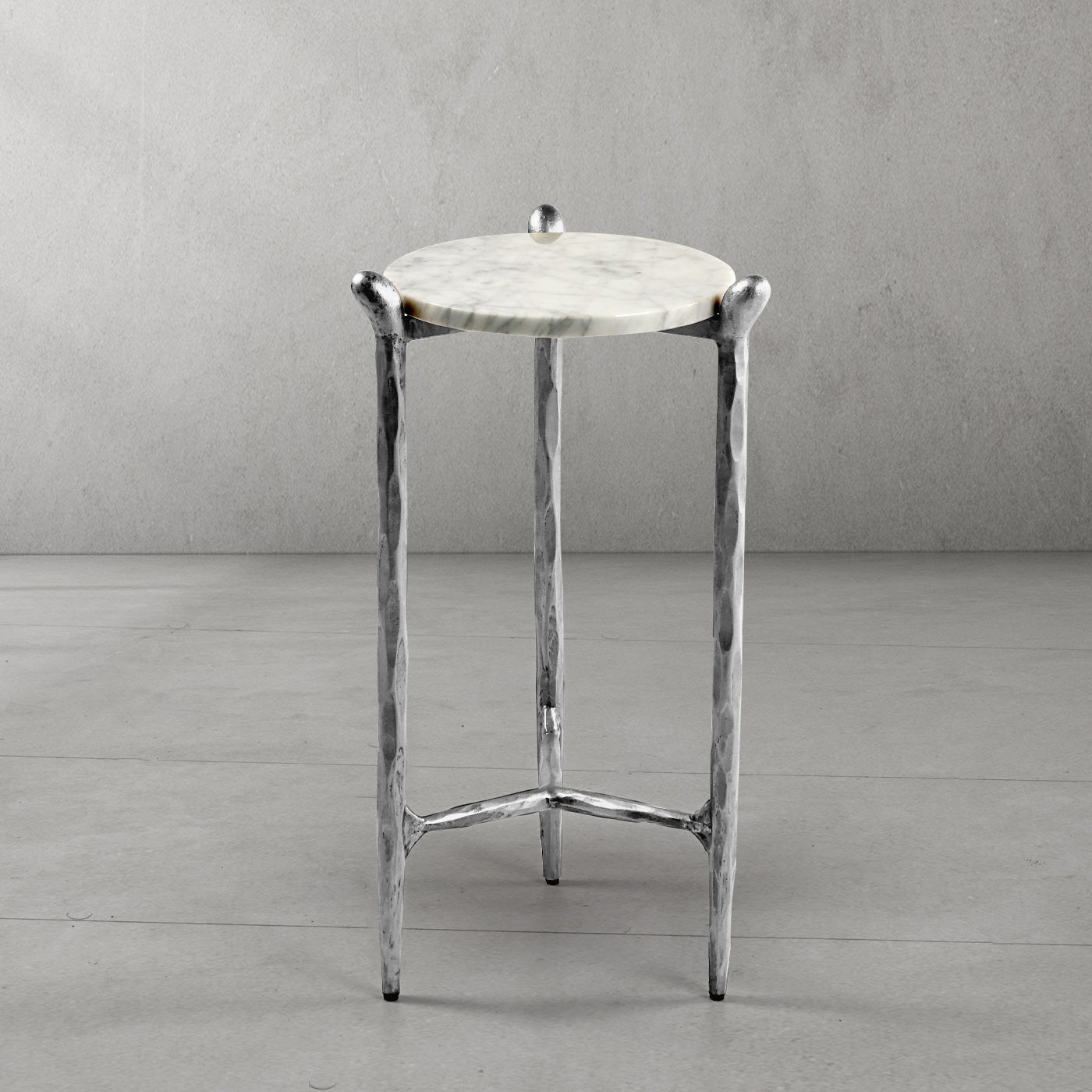 Thaddeus Metal Round Horn Marble Coffee Table & Side Table Hand-Forged Living Sofa Center Tea Table End Tables