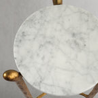 Thaddeus Metal Round Horn Marble Coffee Table & Side Table Hand-Forged Living Sofa Center Tea Table End Tables